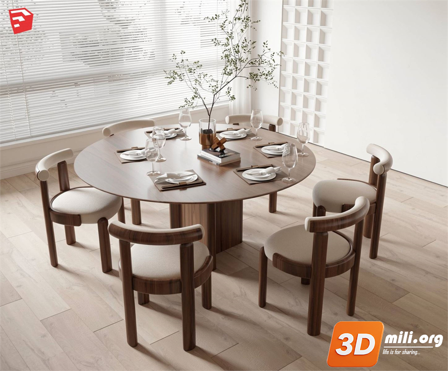 Dining Table Set Skp Files